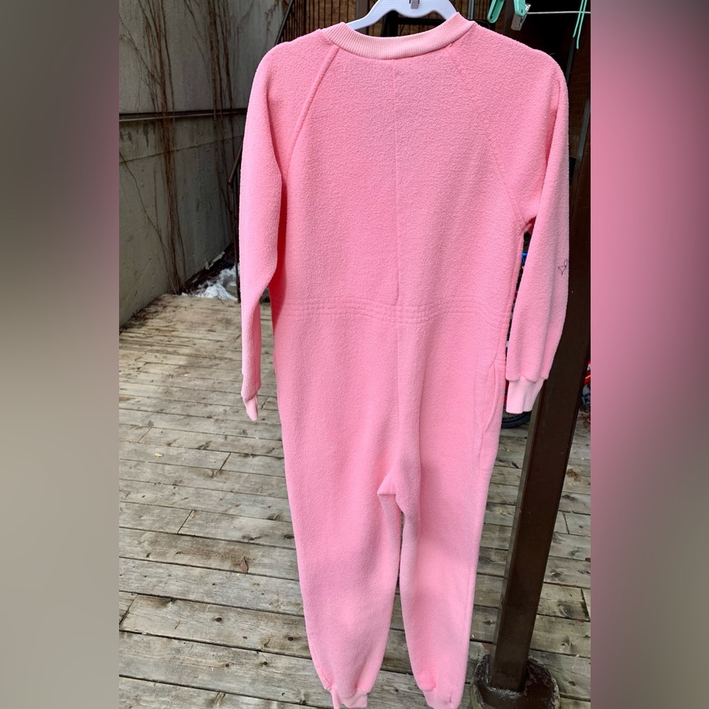 Vintage Cuddler Pink Lounge Onesie Jumpsuit / Combo Cuddler Rose Pyjama S/M - Picture 11 of 11